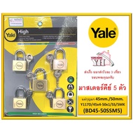 Padlock YALE Yel Master Key System Size 45 Mm./50 5 Units Model Y117D/45x4-50x1/SS/5MK (BD45-50SSM5)