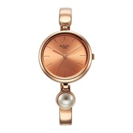 Titan Raga Power Pearls Quartz Analog Rose Gold Dial Metal Strap with pearl Watch for Women