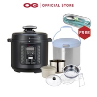 La Gourmet 6L Multifunctional Pressure Cooker with Free 6pcs Accessorie Set &amp; Blue 4.5L Thermal Cooker
