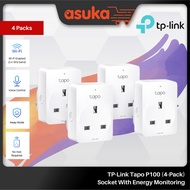 TP-Link Tapo / Tapo P110 Mini / P100 Mini Smart Wi-Fi Socket / TP-Link Tapo P100 (4-Pack)  Socket Wi