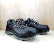 IWORK Safety Shoes Steel Toe Steel Plate Anti Slip Leather Boots - Black W97-9708