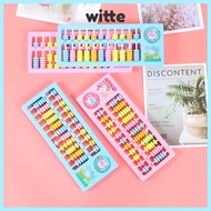 WITTE Mental Abacus Calculation, Puzzle Toy 7 Beads Abacus Calculation, Portable Colorful 11 Column 