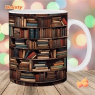 UMISTY  Library Bookshelf Mug, Creative Multi-Purpose Multi-Purpose Ceramic Bookshelf Mug, Gift Ceramic  Book Lovers Coffee Mug