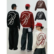 [SIIS] Couple Wear Sweater BADBLOOD American Retro Loose Popular Clothes Sweet Spicy Style Women's C