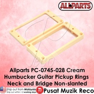 Allparts PC-0745 Electric Guitar Humbucker Guitar Pickup Rings Neck and Bridge NON SLANTED Cream / B