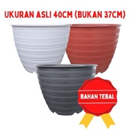 Promo Ori Pot Tawon 40 Cm Putih Pot Plastik Bunga Tanaman Jumbo Besar