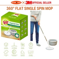 3M Scotch Brite T6 Single Bucket Compact Microfiber Spin Mop Cleans Kitchen Home Office