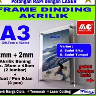 A3 Acrylic Frame Acrylic Frame/ Wall Frame/ Marga Cipta/ Photo Frame/ Poster Frame/ !!