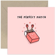 [Coisíní] Wedding Anniversary Card for Couple - Humour Card For Husband Wife - 'Perfect Match' Match
