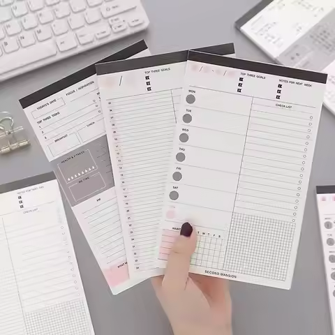 60 Sheets Weekly Planner Notepad, Tear-Off Time Block Planner, To Do List Planner Pad Simple Schedul