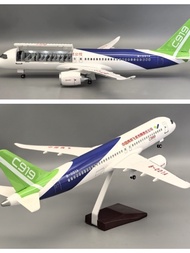 47CM Airplane Model China Commercial Flight C919 Double Door Airplane Model Simulation Airplane Airp