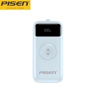 PISEN(D104) 3in1 Powerbank 10000mAh 22.5W Fast charge Build in Type C และ L Cable Wireless charger