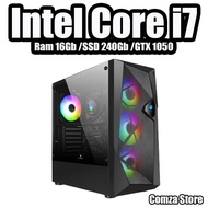Comza Store คอมพิวเตอร์ Core-i7 /GTX 1050 /Ram 16Gb /SSD 240Gb พร้อมใช้งาน พร้อมจัดส่งด่วน Case COOL