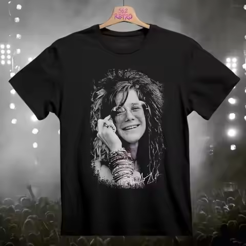 Janis Joplin Classic Rock Band T Shirt Black S 3Xl