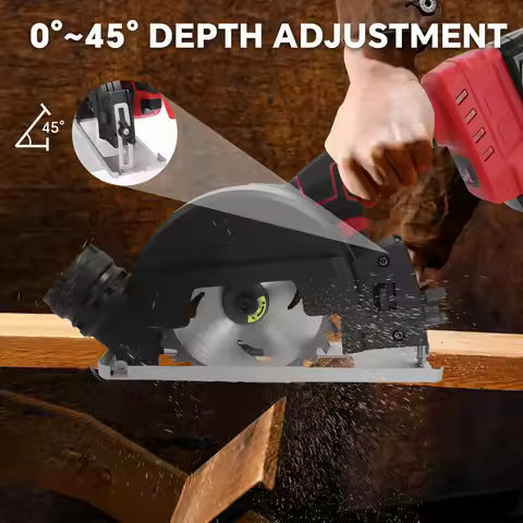 Cordless Electric Circular Saw Brushless Cutting Woodworking Power Tool Handheld Saw Cutting Tool Fo