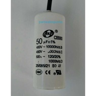 CAPACITOR/Capacizer 50uF 450V. (Wire Type) CAPACITOR 50uF 450V. SENJU