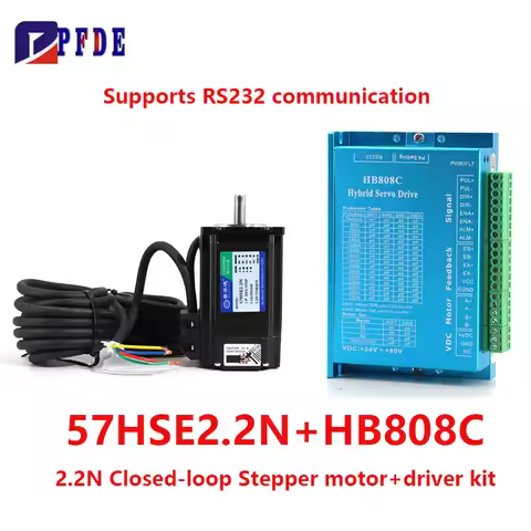 Closed Loop Stepper Motor Kit Nema 23 DSP Easy Servo 2.2Nm/285oz.in ,24-80V DC Steping Driver for CN