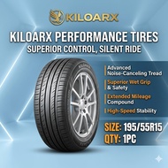 KILOARX 15 195/55R15 ,、 KILOARX 195/55R15 Tayar Semua Terrain dengan Tali Keluli, Injap & Penutup Te