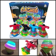 Mainan Gasing LED Flashing Top Viral UFO Spinner Gangsing Beyblade Spinning nyala Lampu dan Musik an