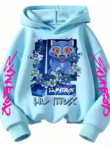 2025 Children's Sportswear Kpop Devil Hunter Derpy Tiger Hoodie Children's Clothing Girls' and Boys'