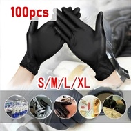 100 Pcs Disposable Black Nitrile Gloves for Household Cleaning Work Safety Tools Gardening Gloves Kitchen Cooking Tools