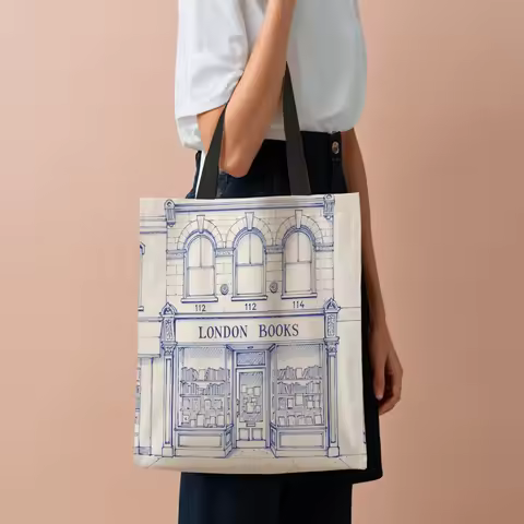 1Pc Lefe Liee Tote Bag For Women, Book Tote Bag Aesthetic Cute Small Book Tote, Portable Washable Fo