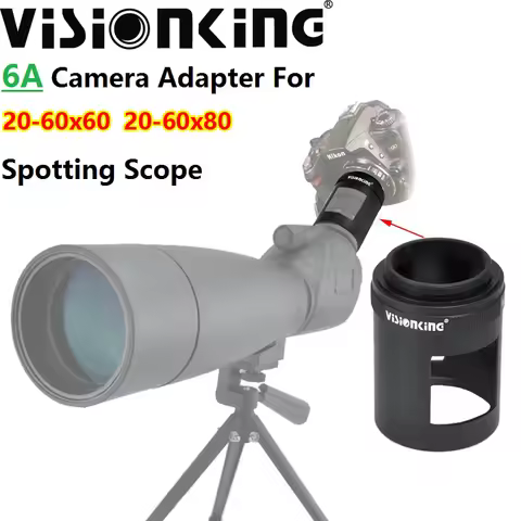 Aluminum Visionking 20-60x60 20-60x80 Spotting Scope Adapter For Connect DSLR Camera 42x0.75mm T2 Th