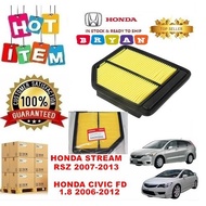 HONDA CIVIC FD SNA 1.8 , CIVIC FB SNB 2.0 , STREAM RSZ SMA , AIR FILTER , 17220-RNA-Y00 , 17220-RAA-
