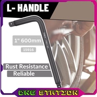 1" X 600mm Black L Handle Socket Nut Driver Wrench Automotive L Shape L Handle Hand Tool