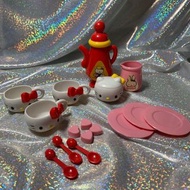 早期收藏 二手 2008 Hello Kitty 下午茶 茶具組 玩具 童年復古老物