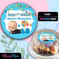 MoneyMoro The Boss Baby Birthday Stickers Birthday Sticker/s Tedak Siten Sticker/s Aqiqah Sticker/s