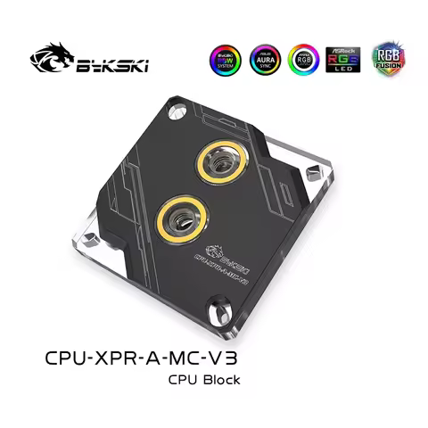 Bykski CPU Water Block For For Intel LGA 1700 1200 1150 1151 1155 2011 2066, Tech. Style CPU Cooler 