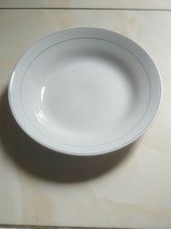 Piring Makan HW 9 " | Piring Makan Prasmanan | Piring Makan Keramik | Piring List Emas | Piring Pors