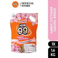 HERO 99 FABRIC SOFTENER SAKURA BREEZE | 1.6L | LONG-LASTING FRAGRANCE | ANTI WRINKLES