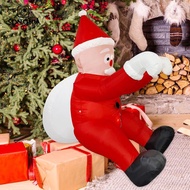 [SONONIA] 6.56 ft Christmas Inflatable Hanging Santa Large Hanging Santa with Gift Bag