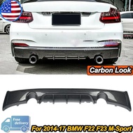 Rear Bumper Diffuser Dual Exhausts For BMW 2 Series F22 F23 M Performance/M Sport 2014-2020 Carbon F