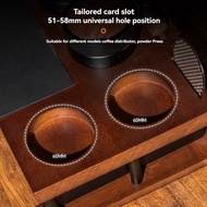 Espresso Tamping Station Multifunctional Solid Wood Powder Pressing Stand Wooden Espresso Machine Ac