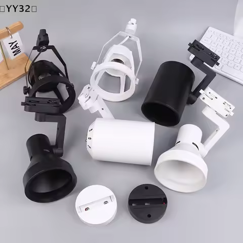 PAR30 LED E27 Track Light Bracket Base 2/3Wires Rail Ceiling Lamps Holder Clothing Store Living Room