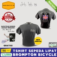 Kaos Sepeda Lipat Brompton / T-shirt Brompton Sepeda Lipat BLACK