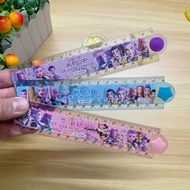 [Ruler] The Witch Group Folding Ruler 30cm Ruler Wave Ruler Cartoon Primary School Students Multifun