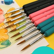 EAZYLIVING 4pcs/set Hook Line Pen Stationery Watercolor And Oil Painting Wolf Hair Pens Detail Art P