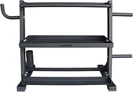Lifeline Fitness Home Gym 3-Shelf Dumbbell and Kettlebell Storage Rack with Rope and Band Hook - Hol