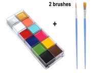 8 | 12 Colors Face and Body Paint Art Painting Water Based Non Toxid Safe for Kids Waterproof and Lo
