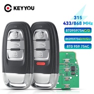 KEYYOU Remote Car Key Semi Keyless 3/4BTN 315MHz/433MHZ/868MHZ 8T0 959 754C for For Audi Q5 A4L A5 A