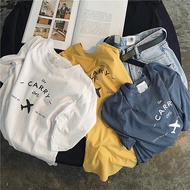 T-Shirt.couple Wear.class Service..Pure Cotton Long T [YL0745] Sleeve-Small Airplane.amy Shop E