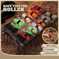 Camping Rope Tighten Roller Reflective Paracord Rope 6mm 5Meter Reflective Windrope With D-shape Cli