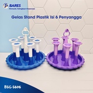 Plastic Glass Stand 6-stick Glass Holder/ 6-stick Glass Rack/ 6-piece Glass Stand/ TORRES Sunflower