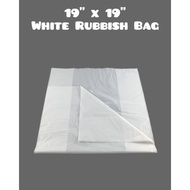 19'' x 19'' White Rubbish Bag | Garbage Bag | Bin Bag | Rubbish Bag