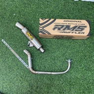 knalpot RMS putih titan rms samlong inlet 38 dan inlet 50 Vario125 Vario150 beat mio pcx nmax
