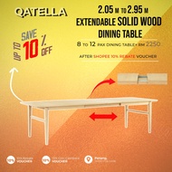 Qatella (Extendable) 8 to 12 seater Solid Wood Hampton Dining Table (Export to Europe Model)/Meja Ma
